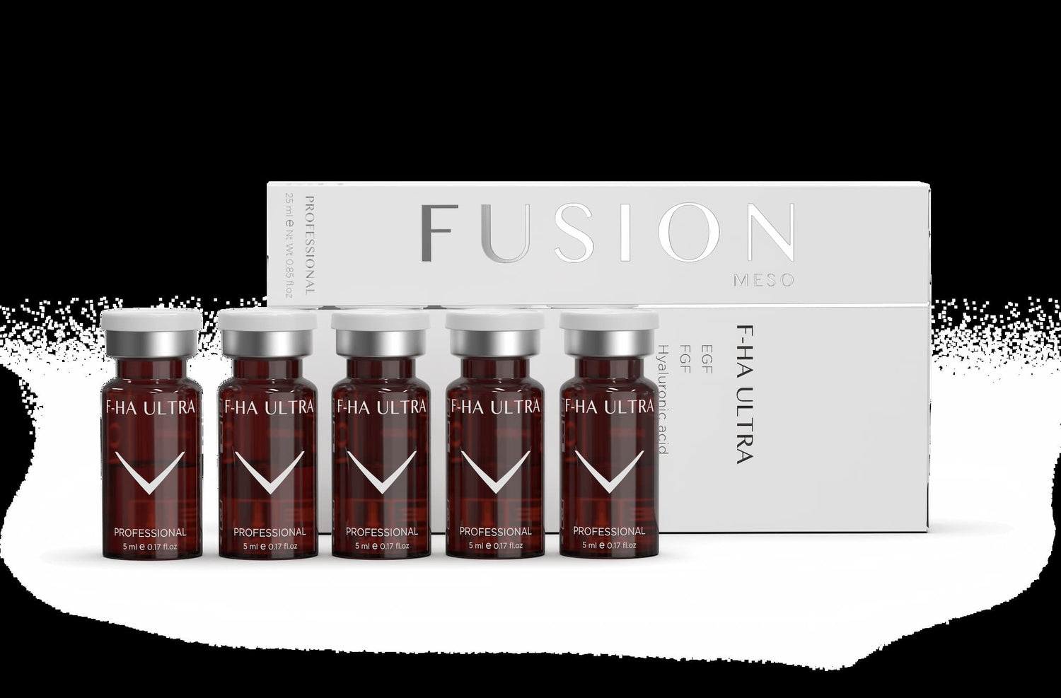 F-HA Ultra hochreine Wirkstoffe in sterilen Vials mit  FGF- und EGF-Wachstumsfaktoren Fusion Meso 5 x 5ml