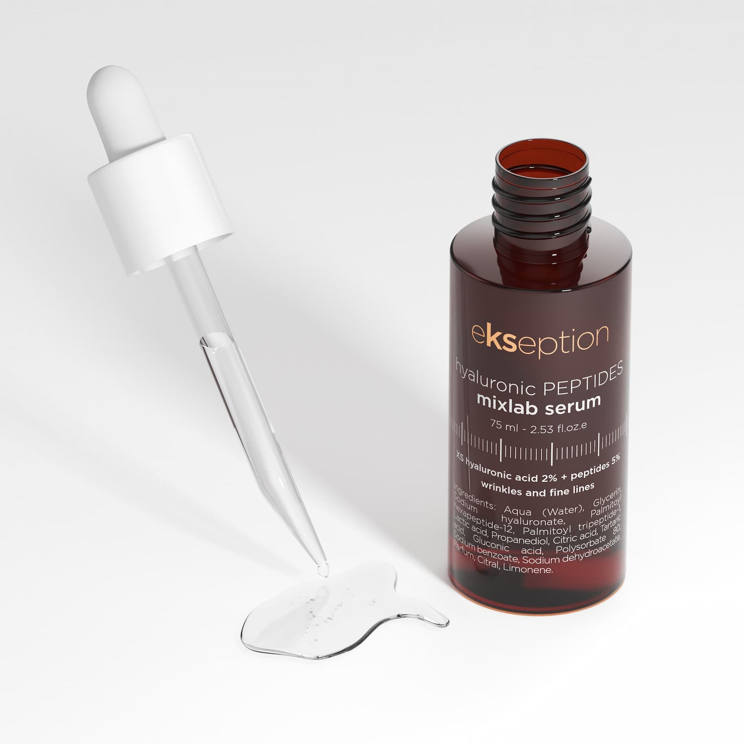 Hyaluronic Peptides Aktives Serum zur Faltenreduzierung und Hautstraffung ekseption 75ml
