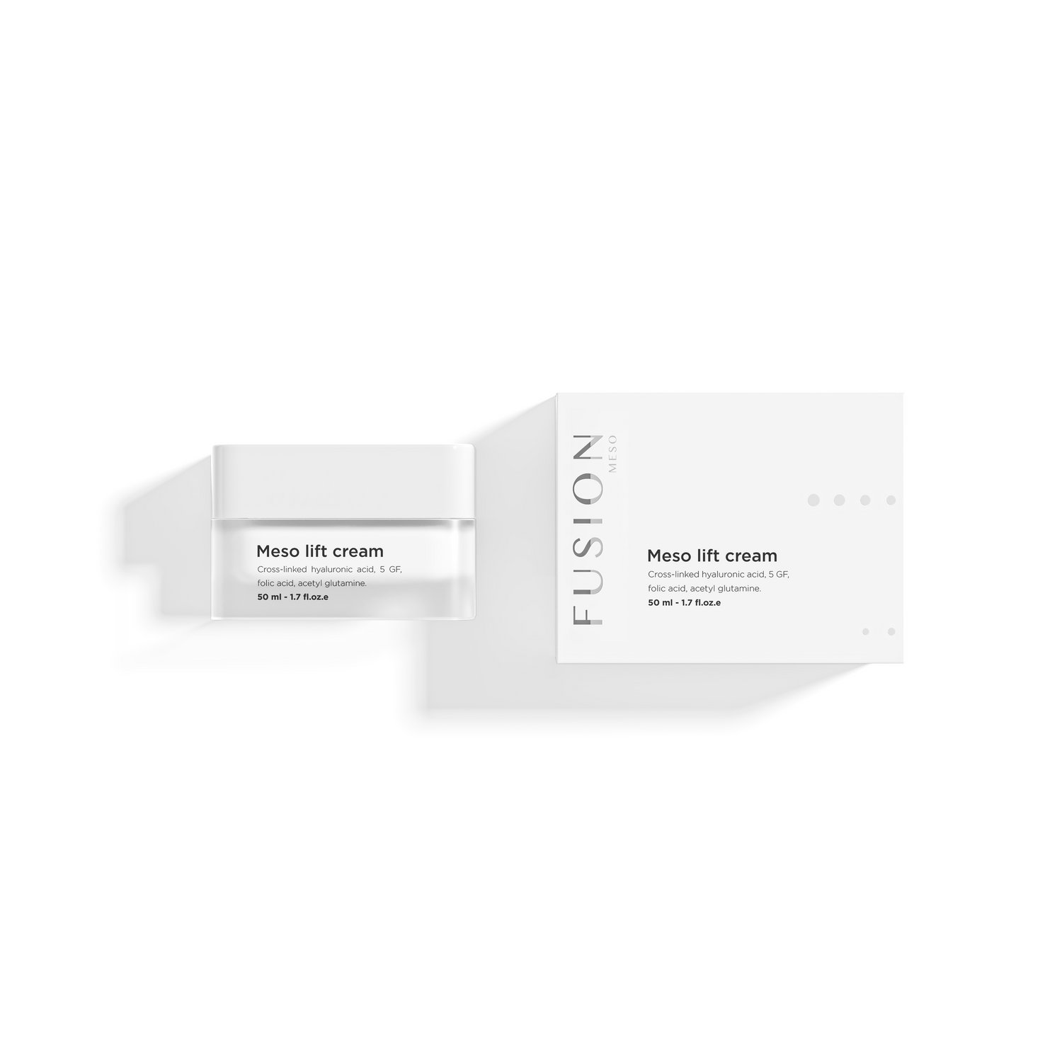 Meso Lift Creme verbessert das Hautvolumen Vegan und dermatologisch getestet Fusion Meso 50 ml