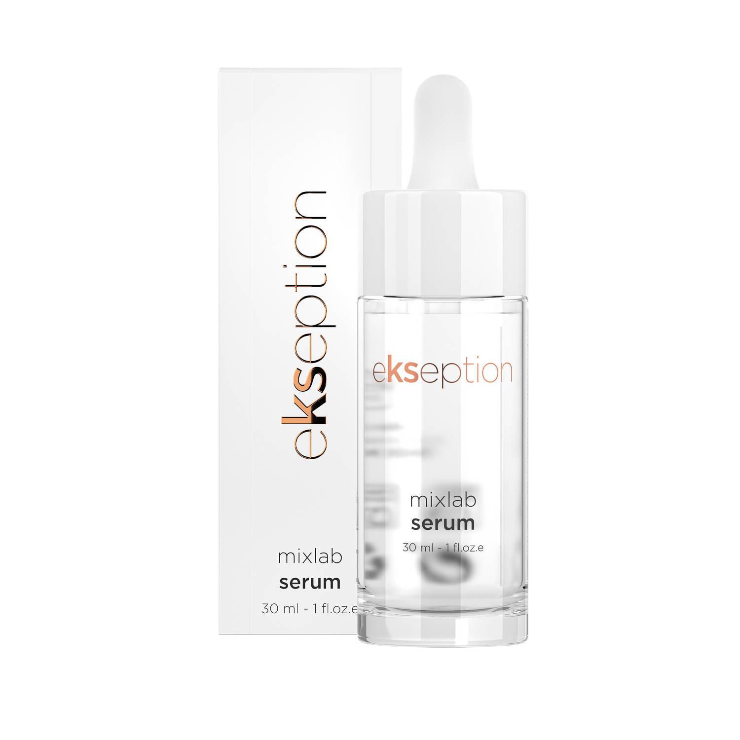 MixLab Serum leere Glas Flasche mit Pipette für selbsgemischte Seren ekseption 30ml