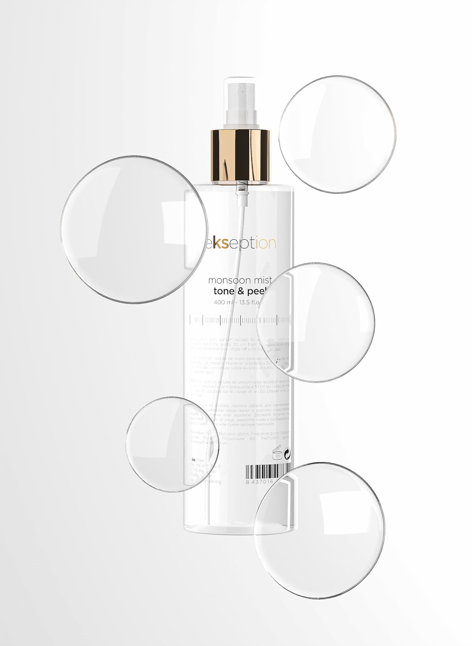 Monsoon mist tone & peel Ultraleichte Feuchtigkeitslotion ekseption 400 ml