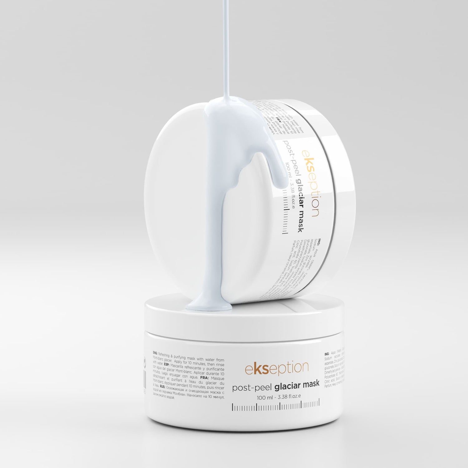 Post peel glaciar Mask Gletschertextur  für ein erfrischendes kühlendes Gefühl ekseption 100ml